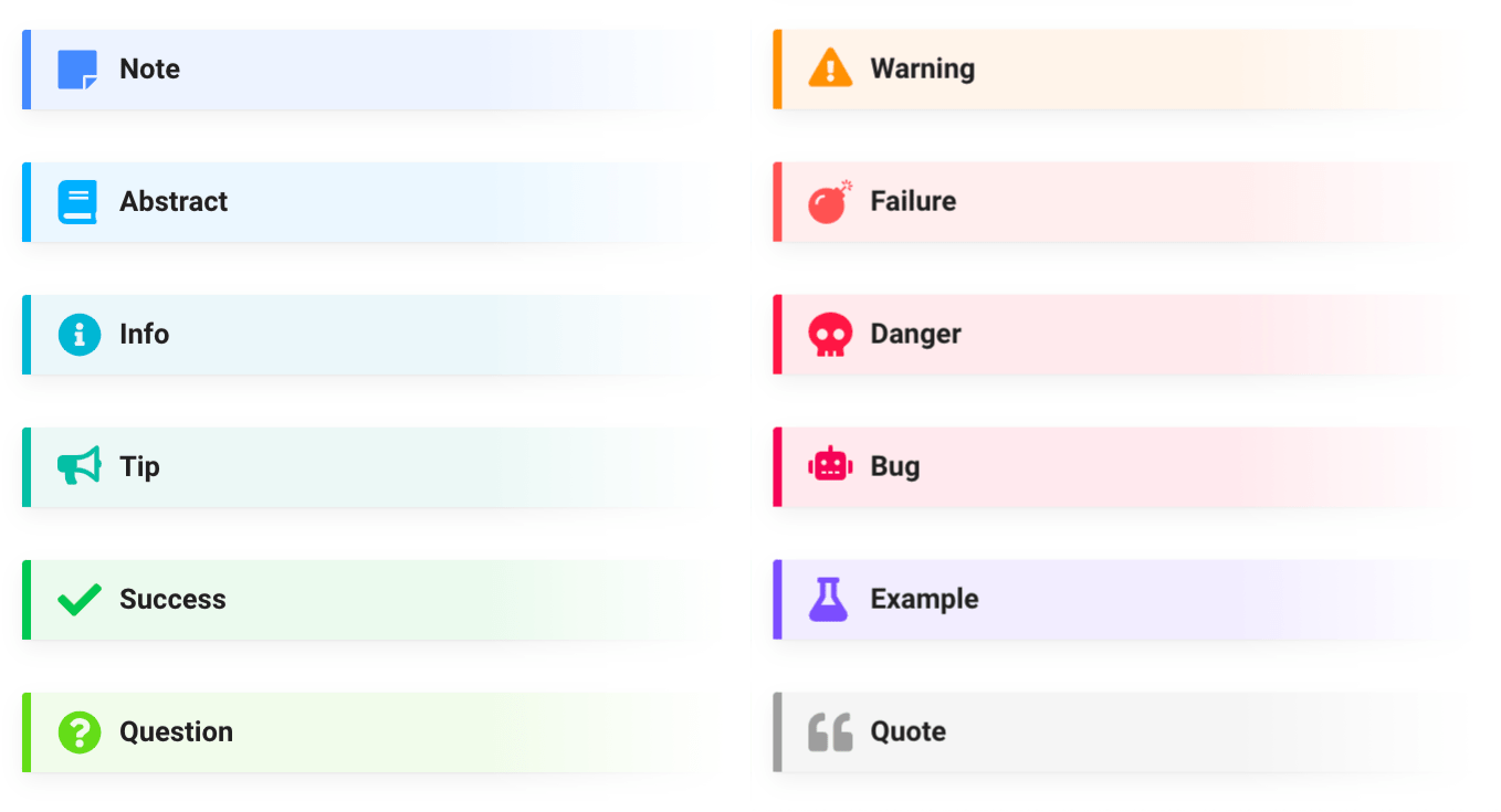 Admonition with FontAwesome icons